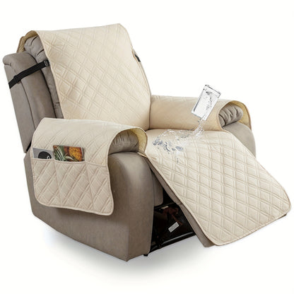 Multi-functional 23-inch Recliner Cover With Practical Pockets - Easy To Install, Scratch-resistant, Machine Washable, Suitable For Outdoor Use And Pet Protection, Easter Decoration