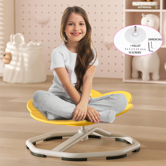 Sensory Spinning Chair for Kids with Autism & ADHD, Ages 3-18, 220LBS Capacity Swivel Sit and Spin Chair to Improve Focus & Body Balance, Calming Sensory Toy for Teens, Indoor Outdoor No Assembly