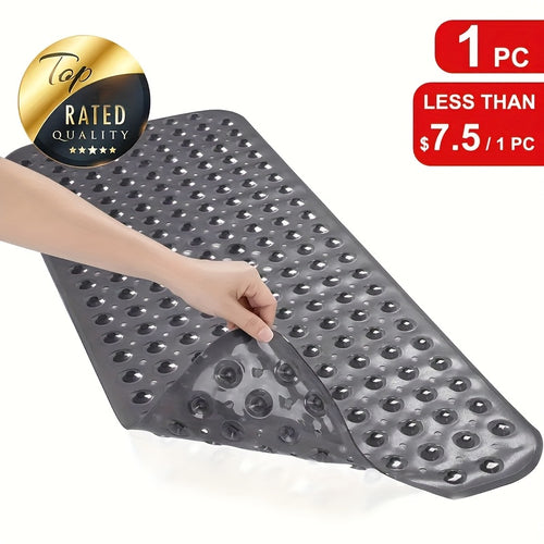 Extra Long Non-Slip Bath Mat with Suction Cups - Large Bath, Machine Washable Quick-Dry Shower Carpet with Drain Holes, Non-Slip Bathtub Mat for Bathroom, Shower, Tub - Enhanced Safety & Comfort, Wet Area Protection, Textured Surface, Durable Construction