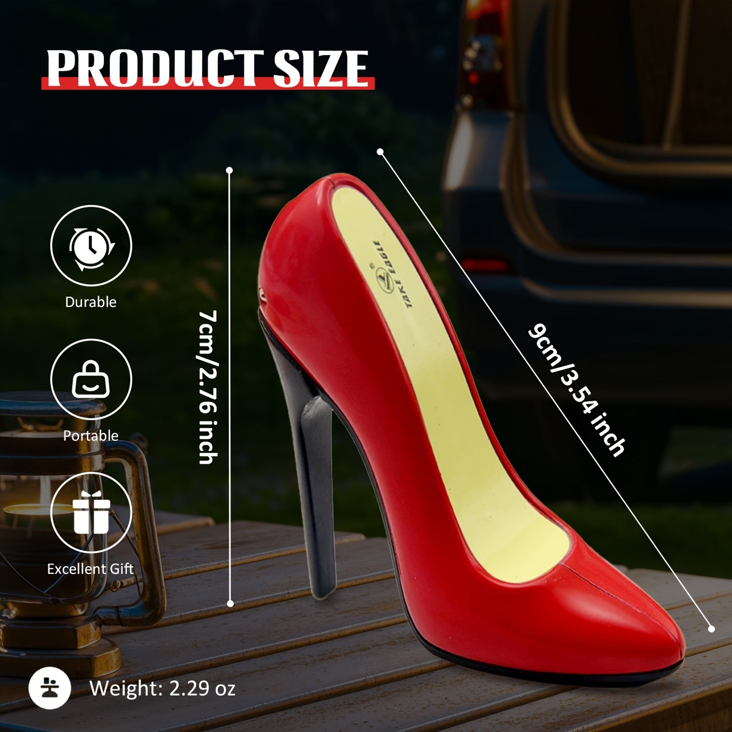 (No Butane) Soft Flame Butane Lighter Women's High Heels Design Lighter, Cool Lighter, Adjustable Flame Torch, Refillable Lighter, Barbecue Candle Camping Holiday Gift for Women Men's Perfect Gift(No Butane)