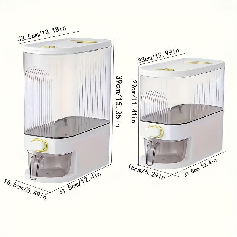 11/22-pound Large-capacity Rice Container Comes with A Measuring Cup And Time Markings, Perfect for Kitchen Organization And Pantry Storage Of Grains And Dry Foods
