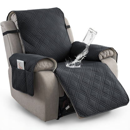 1pc 100% Waterproof Recliner Chair Cover, Non Slip Recliner Covers for Recliner Chair with Pocket, Pet Scratch-Resistant Sofa Slipcover, Washable Furniture Protector, Easy to Install for Living Room, Summer Home Decor, Father's Day Home Decorations