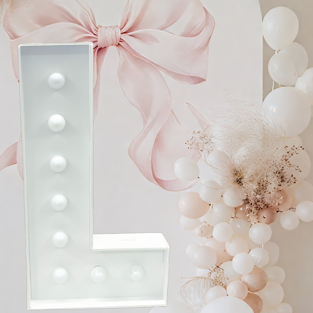 Cool White - 3ft Tall Marquee Letters Frame Cool Lighted Letters - /LOVE/HBD DIY Displays for Weddings, Proposals & Celebrations Wall Pediments KT Board