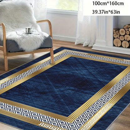 1pc Luxury Imitation Cashmere Anti-slip Rug Washable for Home Decor Rug for Living Room, Bedroom, Dining Room, Home Office, Basement, Outdoor Camping, Area Rugs Home Decoratio