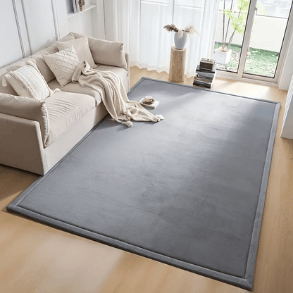 1pc Japanese Tatami Mat, Coral Velvet Mellow Mat, Baby Play Mat for Floor, 1.2 Inch Thick Crawling Rugs, Padded Foam Area Mat for Kids Playroom, Playpen, Nursery, Living Room, Yoga Mat, Non-Slip Backing