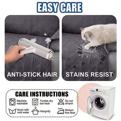 1pc Recliner Cover Sofa Cover, With Pocket Anti Slip Sofa Cushion, Pet Furniture Protective Cover, Quilted Sofa Recliner Cover With Elastic Band, Sofa Protective Cover, Sofa Accessories, Easy To Install, Spring And Summer Home Decoration