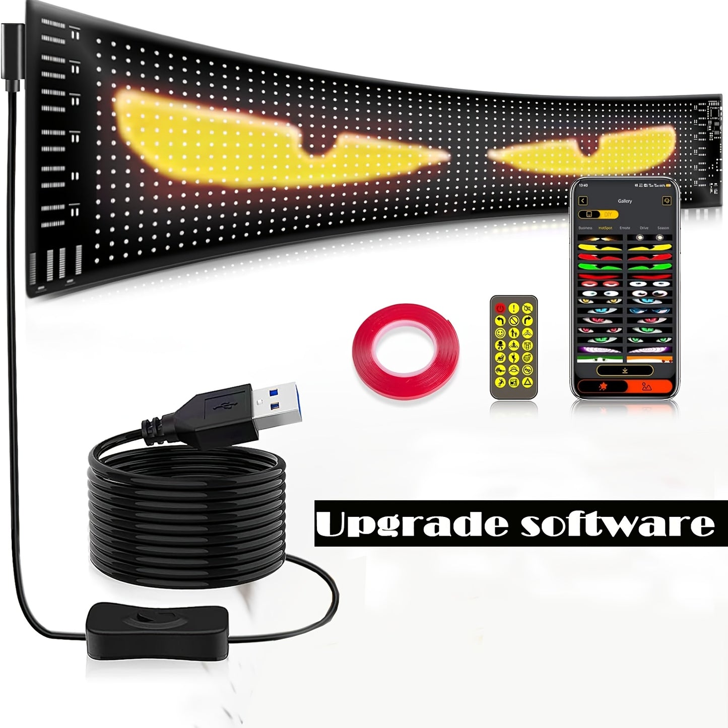 LED Signs, Pre-made Animated And Editable Text LED Display Signs, APP Controlled Scrolling LED Signs, Graffiti Flexible LED Matrix Panels For Home Decoration, Parties, Birthdays, All Kinds Of Holidays, Father'S Day Gift