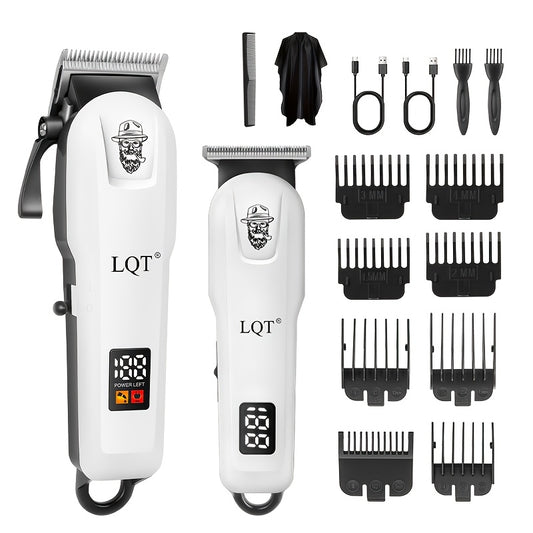 Electric Hair Clipper Set for Men - Professional Cordless Hair Trimmer Kit with Hairdressing Tools, Portable Shaver, Home Barber Set, Gift for Him