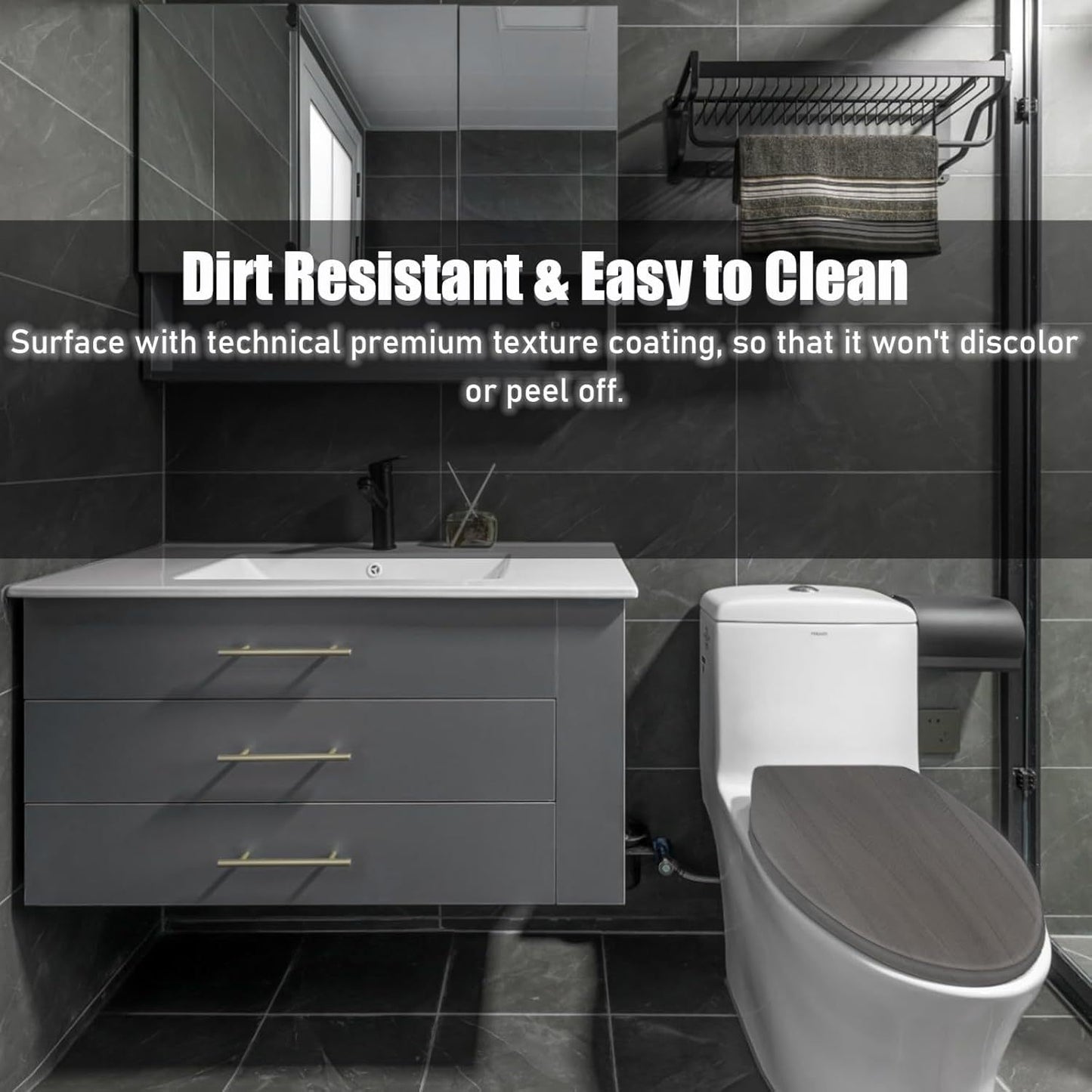 Elongated and Round Toilet Seats Slow Close Toilet Seat with Alloy Hinges Set Easy to Clean and Install Toilet Seat