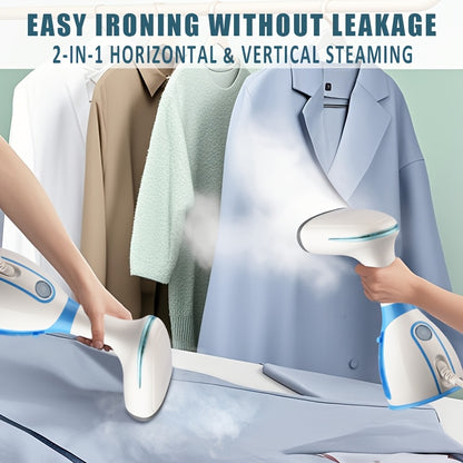 High - Power Handheld Garment Steamer with 9.47oz Large Removable Water Tank, 1500W Portable Steam with 3 Additions - No Battery, US- Standard Plug, 30 - Seconds Fast Heating, Mini Fabric Steam for Home, Travel, Office, Compact Design