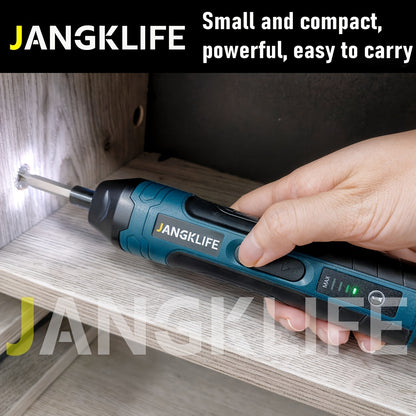 1 Set Cordless Screwdriver, Electric Rechargeable Screw & Bit Set with Front LED, DC Charging with Accessories