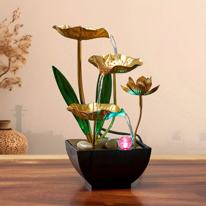 Small Indoor Fountain Automatic Humidifier Desktop Decor for Living Room and Bedroom Relaxation Craft