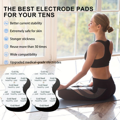 10/20/40/80pcs TENS&EMS Reusable Unit Replacement Pads - 35mm Snap Electrode Pads, Highly Conductive, Non-irritating Latex-free Gel, Reusable 30+ Times