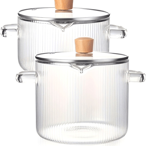 Safe for Stovetop Use, Can Be Cleaned in a Dishwasher, Resistant to Heat, Made of Borosilicate Glass, Ideal for Soups, Milk, Baby Food, Noodles, And More - a Favored Option for Both Home And Hospitality Settings.