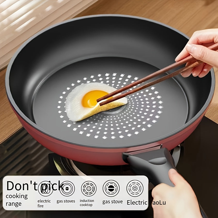 11.02in/10.24in/9.45in Cast Iron Non Stick Frying Pan, with Lid, Featuring A Non-Stick Coating, Stainless Steel HandleLightweight Smoke-free Frying Pan, Flat Bottomed Pan, Cookware Set, Suitable for All Stoves, Perfect for Fried Eggs, Steak, Pancakes
