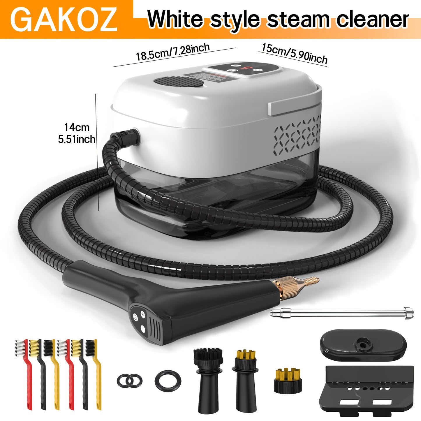 High Pressure Steam Cleaner, High Temperature Carpet Cleaner, Steam Cleaner Handheld, with 9 Gears Adjustment, LCD Display, 40.58oz Water Tank Capacity, Easy to Carry, Suitable for Kitchen Fumes, Sofas, Valentine's Day Gifts, Easter Gifts