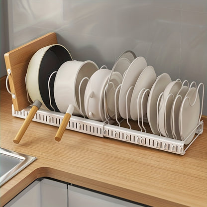 13 Shelves Metal Cookware And Kitchen Utensil Storage Rack, Extendable Storage Rack, Kitchen Cabinet Storage Shelf, Suitable for Kitchen Tabletop, Cabinet, Sink, Quick Access, Standing Shelf
