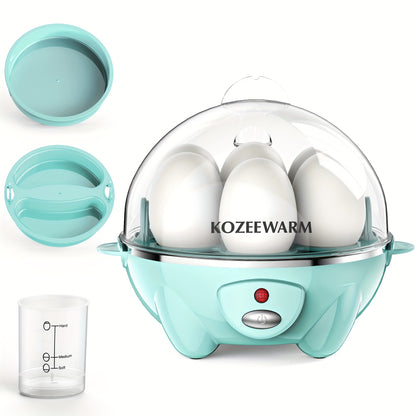 Egg Cooker with Auto Shut-Off – Single & Double Layer Electric Egg Boiler for Hard Boiled, Soft Boiled, Scrambled, Omelette Eggs, Steamed Vegetables & Dumplings