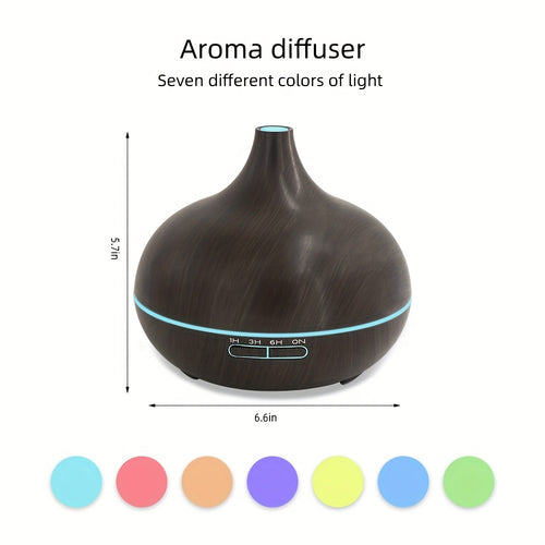 18.6oz Aromatherapy Diffuser 2-Pack Soundwave Technology Cool Mist Humidifier with Remote, Soothing 7-Color LED, Ultra Quiet Perfect Gift with 12 Essential Oils