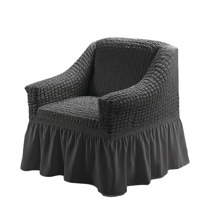Stretch Seersucker Sofa Cover Solid Color Elastic Band Closure Machine Washable Slipcover for Armchair Loveseat 1 2 3 4 Seater - 8 Colors Home Wedding Decor