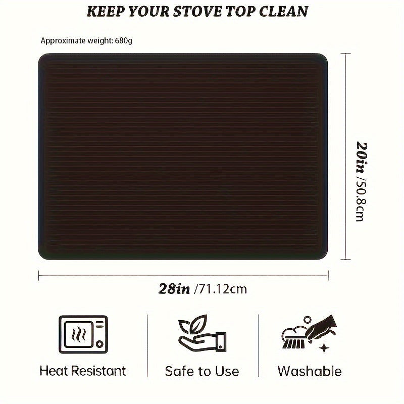 Silicone Covers for Electric Stoves - 28 X 20 Ceramic Stove Protector, Heat-Resistant Glass Cooktop Cover, And Dish Drying Mats for The Kitchen.