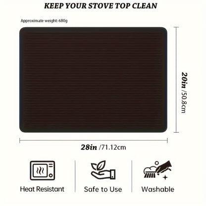 Silicone Covers for Electric Stoves - 28 X 20 Ceramic Stove Protector, Heat-Resistant Glass Cooktop Cover, And Dish Drying Mats for The Kitchen.
