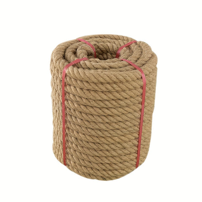 Manila Rope Natural Jute Twisted Hemp Rope – 3/4" 1" 1-1/4" 1.5" Thick Heavy Duty Outdoor Rope for Swing Bed Hammock Railing Crafts Tug of War Landscaping Gardening Bundling Home Decor