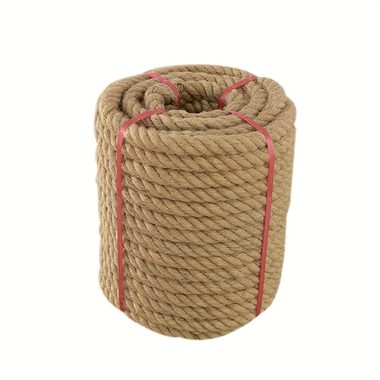 Manila Rope Natural Jute Twisted Hemp Rope – 3/4" 1" 1-1/4" 1.5" Thick Heavy Duty Outdoor Rope for Swing Bed Hammock Railing Crafts Tug of War Landscaping Gardening Bundling Home Decor