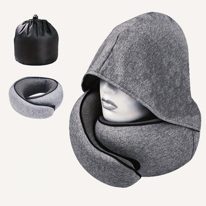 Travel Neck Pillow U-Shaped Memory Foam Cervical Support Pillow for Airplane, Car & Hotel – Portable & Ergonomic