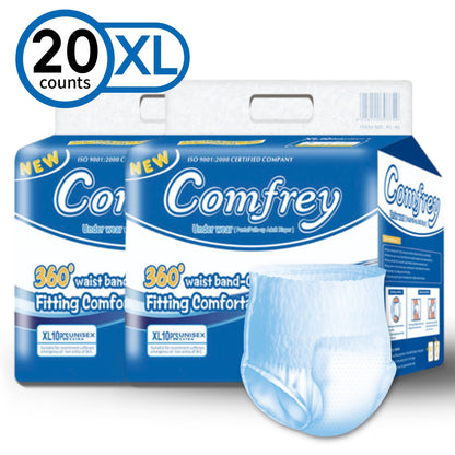 10/20pcs Adult Incontinence Underwear for Women & Men, Overnight Bladder Control Underwear Disposable Pull Ups, Slip-On Protection Briefs, Maximum Coverage & Absorbency
