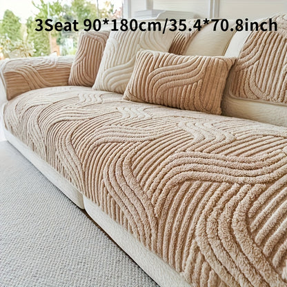 A Plush Non-Slip Sofa Cushion Cover: Luxury Modern, Pet-proof, Breathable, Stylish Home Decor for Living Room, Bedroom, Or Office.