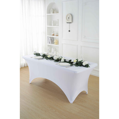 3/5pcs Spandex Tablecloth, Premium Spandex Table Cover, Fitted tablecloth, Wrinkle Resistant Stretchable Rectangle Table Cover For Event, Wedding & Parties