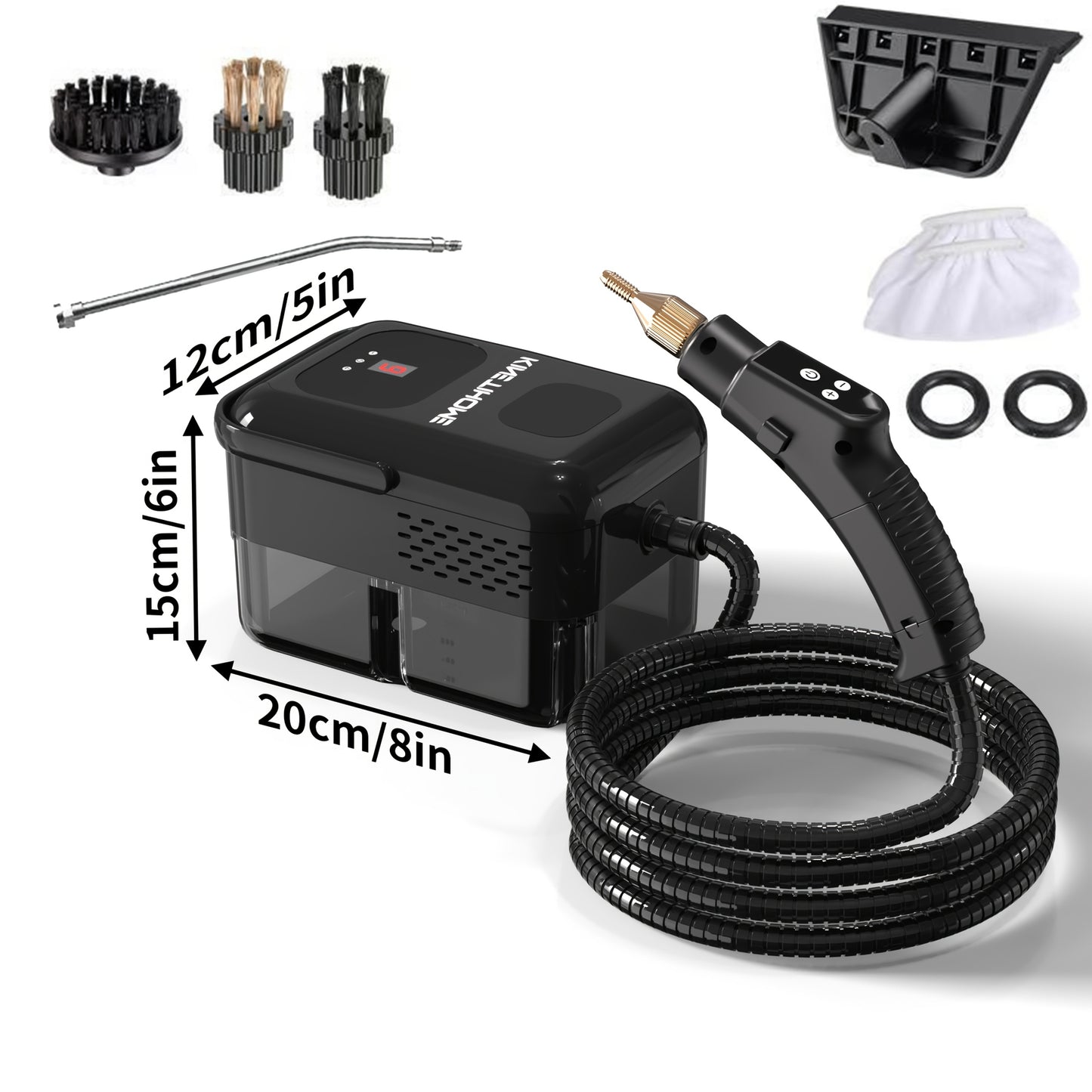 Handheld Steam Cleaner High Pressure Portable Steam Cleaning Machine for Kitchen Grease Sofa Car Upholstery Air Conditioner Washing Machine Tile Grout