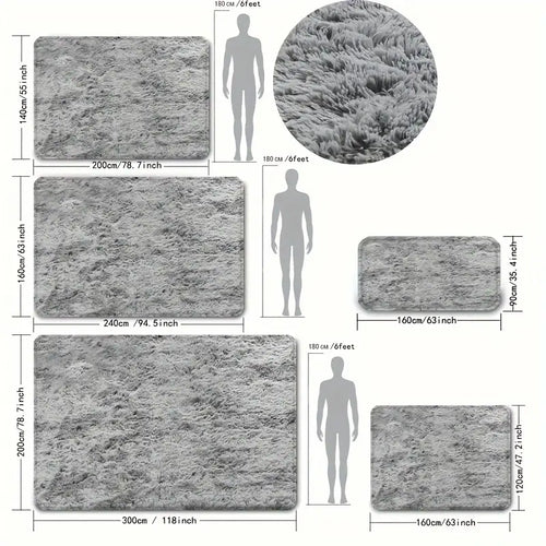 Soft Plush Area Rugs Non-slip Fuzzy Plush Soft Shaggy Bedside Rug Tie-Dyed Living Room Carpet Teen Dorm Home DecorPet Friendly Bedroom Living Room Nursery Room Rug Home Decor Room Decor