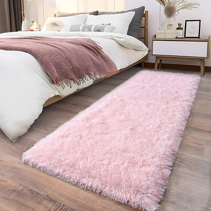 Fluffy Area Rug Tie-Dye Soft Carpet for Living Room Bedroom Office Thickened 1000g/㎡ Machine-Woven Indoor Mat Multi-Color Multi-Size Dark Gray Light Grey Khaki Pink Black White Purple