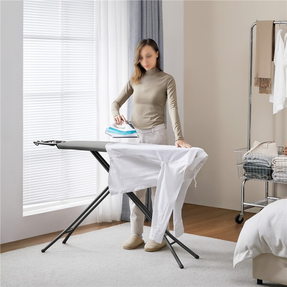 Costoffs Ironing Board Full Size Adjustable & Foldable Iron Table with 4-Leg Stand and 4-Layer Pad, Portable Iron Board for Home, Dorm, Laundry Room, Furniture for Home