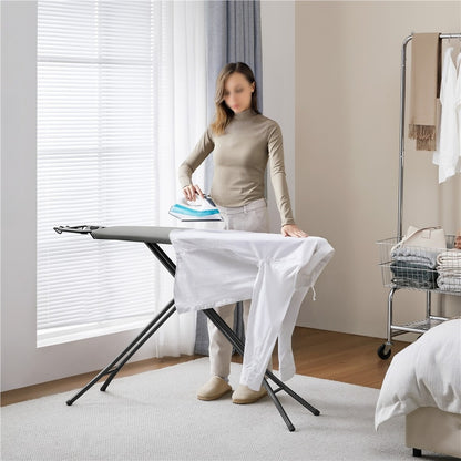 Costoffs Ironing Board Full Size Adjustable & Foldable Iron Table with 4-Leg Stand and 4-Layer Pad, Portable Iron Board for Home, Dorm, Laundry Room, Furniture for Home