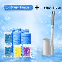 25-piece set (1 toilet brush + 24 replacement heads)