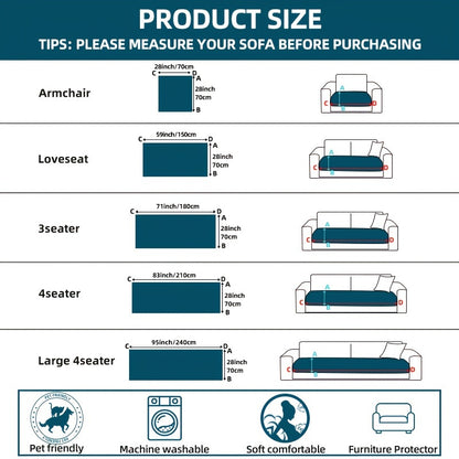 Bohemian Style Thickened Plush Sofa Cover - Machine Washable, Pet Friendly, Non-slip Sofa Cover, Suitable for Living Room, Bedroom, Office Decoration, Comfortable Sofa