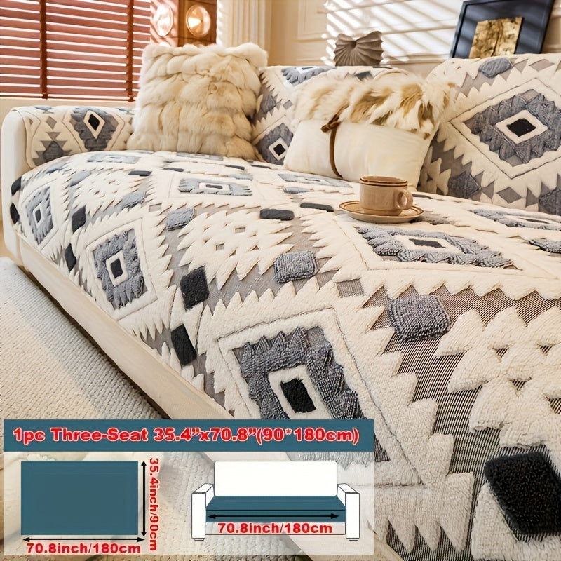 A Single Thick Plush Sofa Made from Pet-Friendly Material, Featuring a Non-Slip Design And Machine-Washable Protective Cover, Ideal for Decorating Homes in Offices, Bedrooms, Living Rooms, And Other Sofa Areas