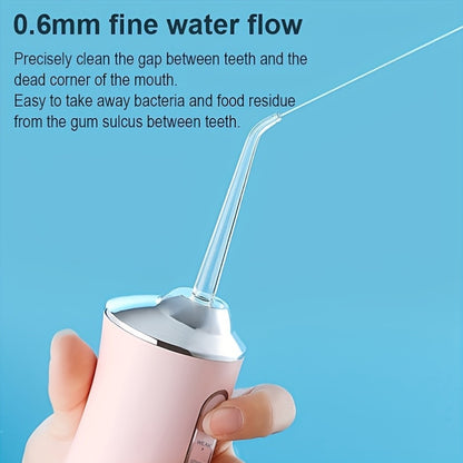 Cordless Oral Irrigator Water Flosser - 3-Mode Portable Electric Dental Cleaner with 4 Function Nozzles, Fully Automatic Oral Scrubber, Plaque Removal, USB Rechargeable, Travel-Friendly, Home Dental Care
