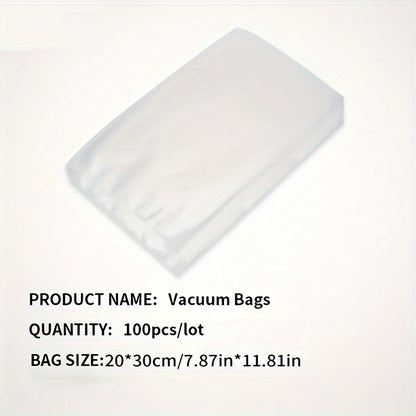 100 Food Storage Bags, Micro Perforated Bag Containers For Fruits, Meat, Seafood, Refrigerator Containers, Food Containers, Packaging Bags, Vacuum