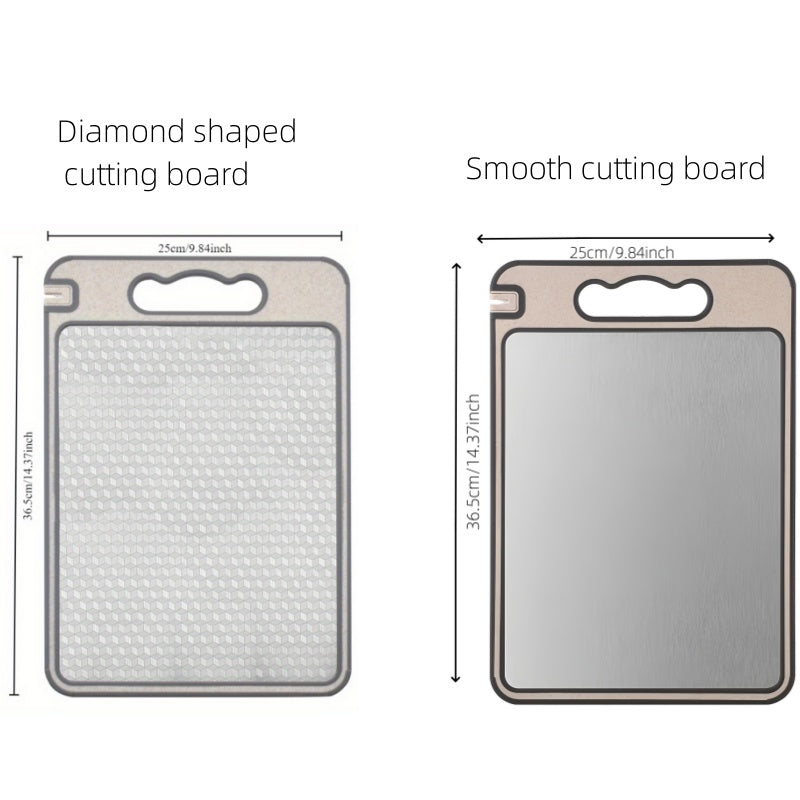Stainless Steel Double-Sided Chopping Board with Mesh Design - Scratch-Resistant, Non-Slip Wrap, Dishwasher Safe, Perfect for Holiday Meals & Everyday Kitchen Use, Kitchen Cutting Board, Catering Service Tools And Tableware