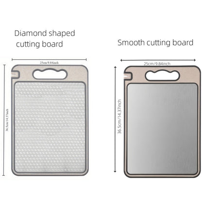 Stainless Steel Double-Sided Chopping Board with Mesh Design - Scratch-Resistant, Non-Slip Wrap, Dishwasher Safe, Perfect for Holiday Meals & Everyday Kitchen Use, Kitchen Cutting Board, Catering Service Tools And Tableware
