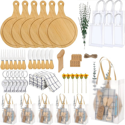 Gift for Her/Him The Winner of The Shower Game Prizes Suit, Square Cheese Board Gifts, Equipped with Knives, Spoons, Gift Bags, Kitchen Towels, and Party Gifts for Bridal Shower Guests. Halloween ChristmasChristmas