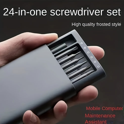 24-In-One Multi-Functional Precision Screwdriver Set Mobile Phone Tablet Disassembly Repair Tool Bit Removal Complete Set