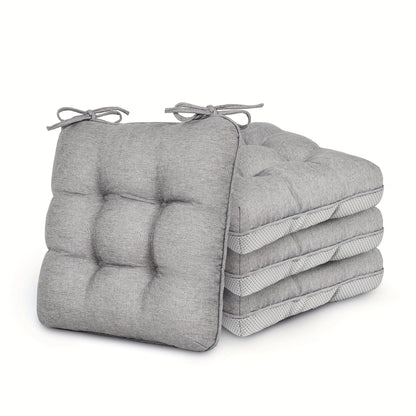 New Year 4/8pcs Memory Foam Chair Cushions, M L Size Available, Outdoor/Indoor Chair Pads for Dining Chairs 4/8 Pack, Seat Cushions for Kitchen, Dining Room, Office, Patio Chair