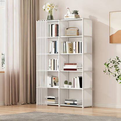 Single/Double Row Multi-Purpose Storage Rack, Easy to Install, 15.75/31.5-Inch Simple Clothing Storage Cabinet, Dustproof And Clutter-Free Bookcase, Suitable for Offices, Classrooms, Living Rooms, Bedrooms, Dormitories, for Organization And Storage
