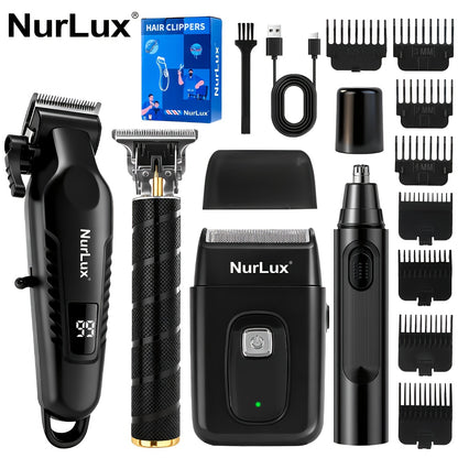 [Grooming Gift Box] New Gradient Dragon And Phoenix Design] Men's 2/4pcs Grooming Gift Box Set, Specially Designed for Men's Shaving, Hair Removal, Hair Cutting And Nose Hair Removal Combination, Nose Hair Remover, Hair Clipper, Shaver, T9 Detail Hair Cli