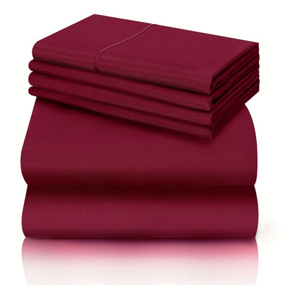 California King Sheet Set- 6pcs Breathable & Cooling Bed Sheets | Ultra-Soft Hotel Luxury Bed Sheets | 18" Deep Pocket | Wrinkle, Fade,. Includes 1 Flat Sheet, 1 Fitted Sheet, 4 Pillowcases